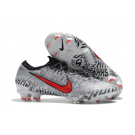 Nouvelle Chaussures de Football Nike Mercurial Vapor 12 Elite FG Blanc Rouge Noir