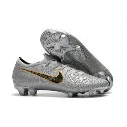 Nouvelle Chaussures de Football Nike Mercurial Vapor 12 Elite FG Argent Noir