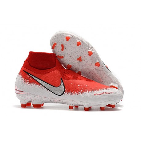 Nike Phantom Vision Elite DF FG Crampons de Foot Fully Charged Rouge