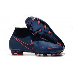 Nike Phantom Vision Elite DF FG Crampons de Foot Fully Charged Bleu