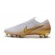 Nouvelle Chaussures de Football Nike Mercurial Vapor 12 Elite FG Blanc Or