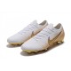 Nouvelle Chaussures de Football Nike Mercurial Vapor 12 Elite FG Blanc Or