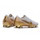 Nouvelle Chaussures de Football Nike Mercurial Vapor 12 Elite FG Blanc Or