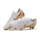 Nouvelle Chaussures de Football Nike Mercurial Vapor 12 Elite FG Blanc Or