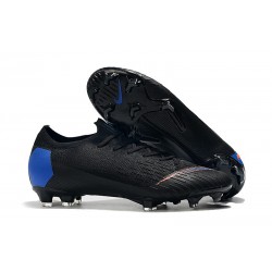 Nouvelle Chaussures de Football Nike Mercurial Vapor 12 Elite FG Noir Bleu