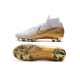 Crampons Football Nike Mercurial Superfly 6 Elite FG Blanc Or