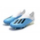 Nouvelles Chaussures de Football Adidas X 18+ FG Bleu Blanc Noir
