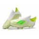 Adidas X 18+ FG Chaussures de Football Pour Hommes Blanc Vert