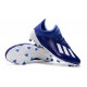 Crampons Nouveaux adidas X 19.1 FG Bleu Blanc