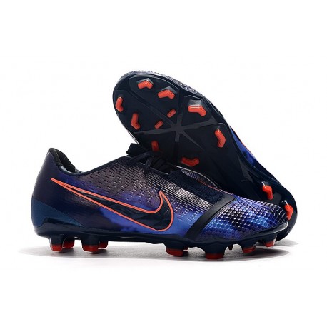 Nike Crampons Homme Phantom VNM Elite FG Obsidienne Bleu Noir