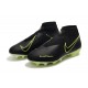 Nike Phantom Vision Elite DF FG Crampons de Foot Noir Volt