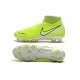 Nike Phantom Vision Elite DF FG Crampons de Foot Volt Blanc