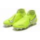Nike Phantom Vision Elite DF FG Crampons de Foot Volt Blanc
