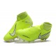 Nike Phantom Vision Elite DF FG Crampons de Foot Volt Blanc