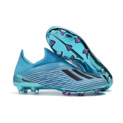 Chaussure adidas X 19+ FG - Bleu Cyan Noir