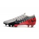 Crampons NEYMAR Nike Mercurial Vapor 13 Elite FG Chromé Noir Rouge Platine