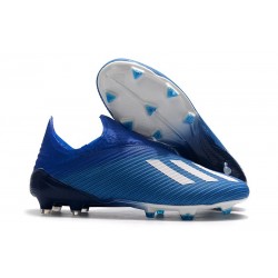 Chaussure adidas X 19+ FG - Bleu Blanc