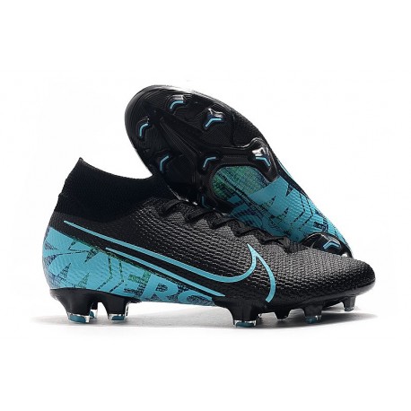Nike Crampons Mercurial Superfly 7 Elite FG - Noir Bleu