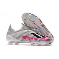 Chaussure adidas X 19+ FG - Argent Noir Rose