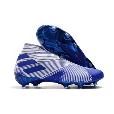 Chaussure Nouvelle adidas Nemeziz 19+ FG Blanc Bleu
