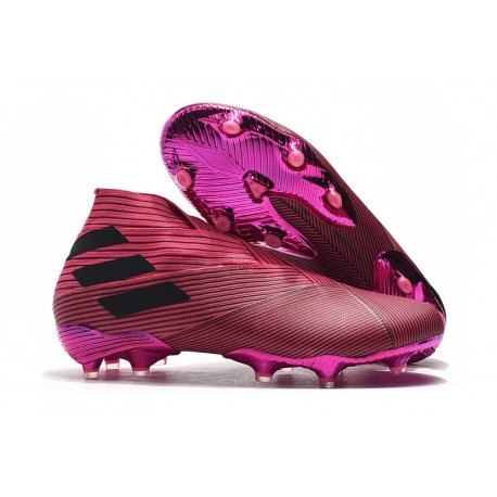 Chaussure Nouvelle adidas Nemeziz 19+ FG Rose Noir