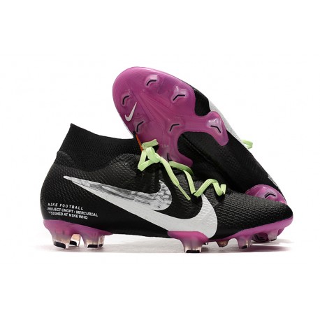 Chaussure Nike Mercurial Superfly VII Elite FG - Noir Violet Blanc