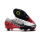 Nike Mercurial Vapor 13 Elite SG-PRO AC Neymar Platine Noir Rouge