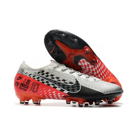 Nike Mercurial Vapor 13 Elite AG-Pro Neymar Platine Noir Rouge