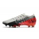 Nike Mercurial Vapor 13 Elite AG-Pro Neymar Platine Noir Rouge