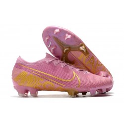 Crampons Nike Mercurial Vapor 13 Elite FG Homme Rose Or