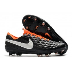 Chaussures de Foot Nike Tiempo Legend 8 Elite FG -Noir Orange Blanc
