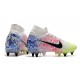 Nike Mercurial Superfly VII Elite DF SG-PRO Neymar Blanc Noir Bleu Volt