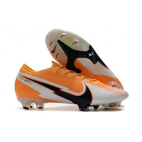 Crampon Nike Mercurial Vapor 13 Elite FG -Orange Laser Noir Blanc