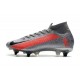 Nike Mercurial Superfly VII Elite DF SG-PRO Gris Noir Rouge