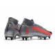 Nike Mercurial Superfly VII Elite DF SG-PRO Gris Noir Rouge