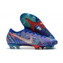 Crampon Nike Mercurial Vapor 13 Elite FG - Sancho Bleu Blanc Vert Noir