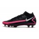 Crampons de Foot Nike Phantom GT Elite DF FG Noir Argent Rose