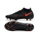 Crampons de Foot Nike Phantom GT Elite DF FG Noir Rouge Chili Gris