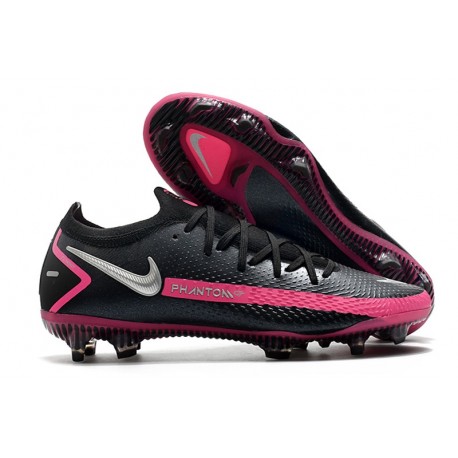Chaussures Nouvelle Nike Phantom GT Elite FG Noir Argent Rose