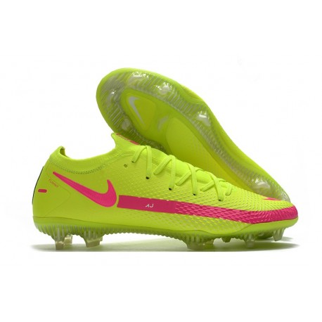 Chaussures Nouvelle Nike Phantom GT Elite FG Jaune Rose