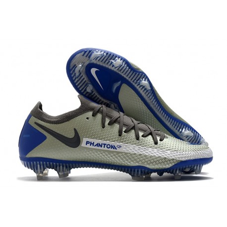 Chaussures Nouvelle Nike Phantom GT Elite FG Gris Noir Bleu