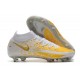 Crampons de Foot Nike Phantom GT Elite DF FG Or Blanc