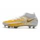 Crampons de Foot Nike Phantom GT Elite DF FG Or Blanc
