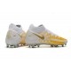 Crampons de Foot Nike Phantom GT Elite DF FG Or Blanc