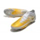 Crampons de Foot Nike Phantom GT Elite DF FG Or Blanc
