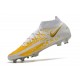 Crampons de Foot Nike Phantom GT Elite DF FG Or Blanc