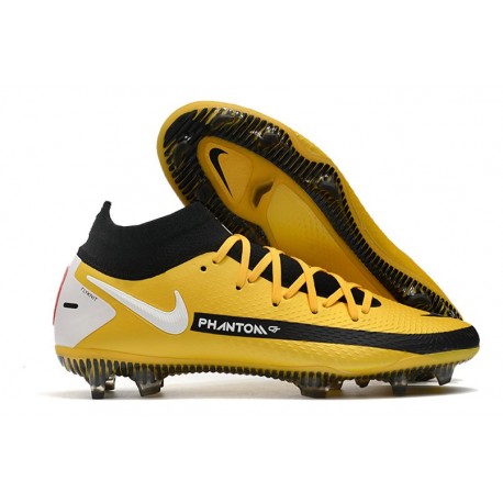 Nike Homme Phantom GT Elite DF FG Jaune Noir Blanc