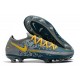 Nike Phantom GT Elite FG Crampon de Football Bleu Gris Jaune