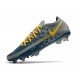 Nike Phantom GT Elite FG Crampon de Football Bleu Gris Jaune