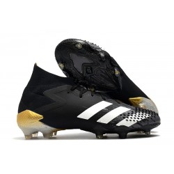 Crampon adidas Predator Mutator 20.1 FG Noir Blanc Or Metallique